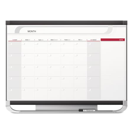 Quartet Boards, Magnetic Dry Erase Calendar, Fiberboard; Plastic Frame, White CP32P2